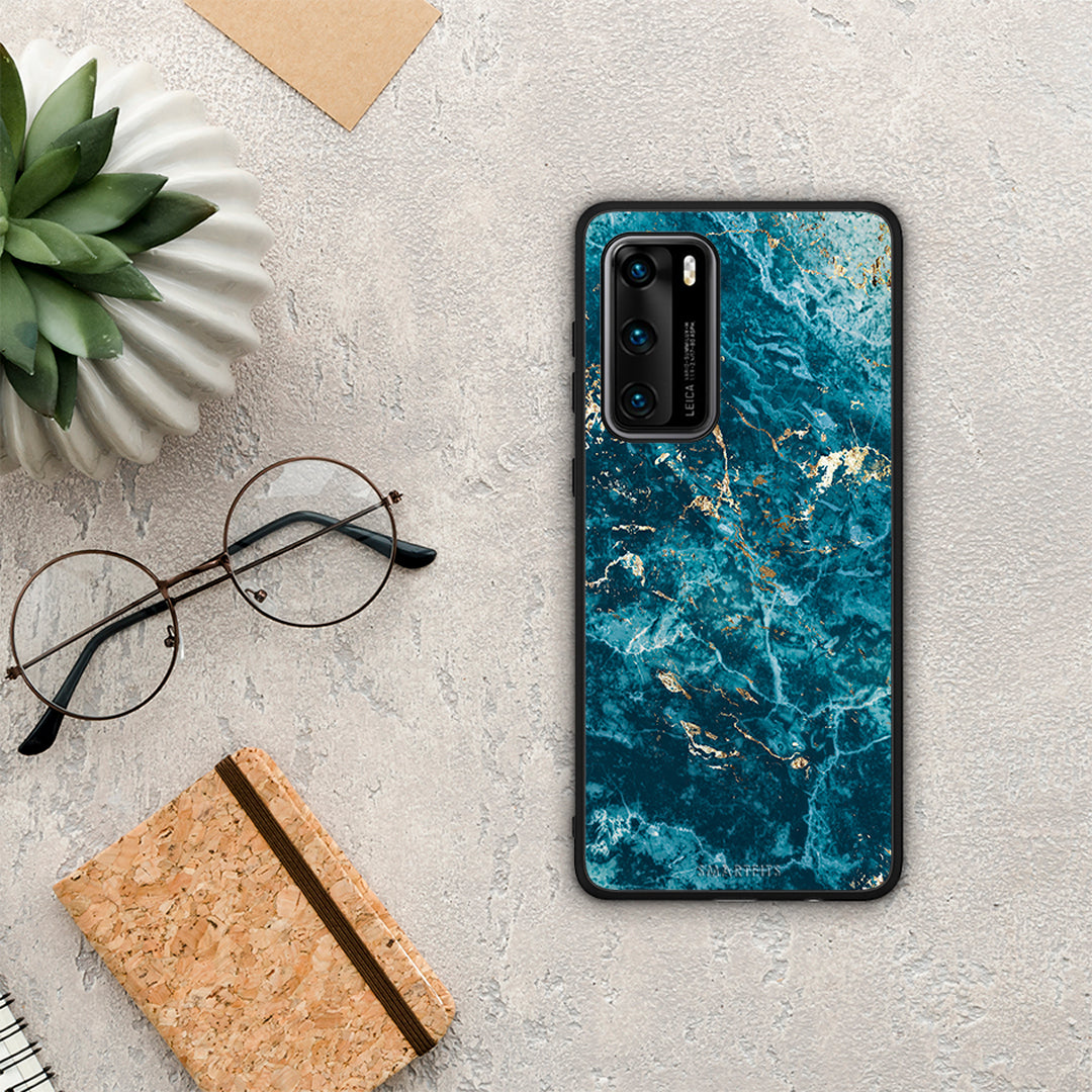 Marble Blue - Huawei P40 θήκη