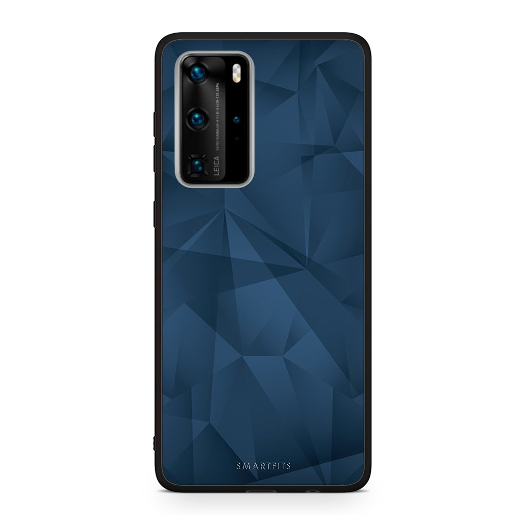 39 - Huawei P40 Pro  Blue Abstract Geometric case, cover, bumper
