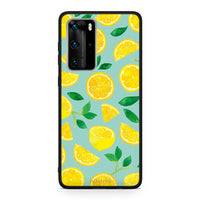 Thumbnail for Huawei P40 Pro Lemons θήκη από τη Smartfits με σχέδιο στο πίσω μέρος και μαύρο περίβλημα | Smartphone case with colorful back and black bezels by Smartfits