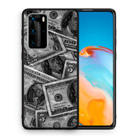 Thumbnail for Θήκη Huawei P40 Pro Money Dollars από τη Smartfits με σχέδιο στο πίσω μέρος και μαύρο περίβλημα | Huawei P40 Pro Money Dollars case with colorful back and black bezels