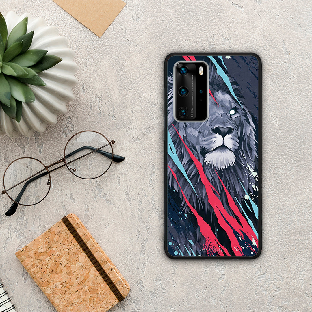 PopArt Lion Designer - Huawei P40 Pro θήκη