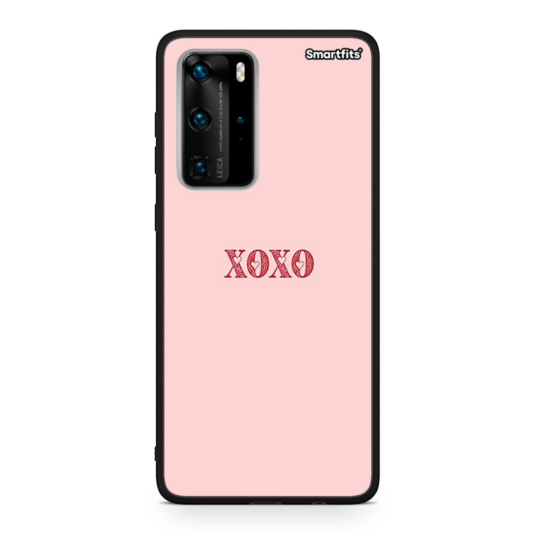 Huawei P40 Pro XOXO Love θήκη από τη Smartfits με σχέδιο στο πίσω μέρος και μαύρο περίβλημα | Smartphone case with colorful back and black bezels by Smartfits