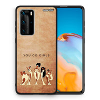 Thumbnail for Θήκη Huawei P40 Pro You Go Girl από τη Smartfits με σχέδιο στο πίσω μέρος και μαύρο περίβλημα | Huawei P40 Pro You Go Girl case with colorful back and black bezels