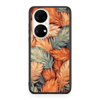 Thumbnail for Huawei P50 Autumn Leaves Θήκη από τη Smartfits με σχέδιο στο πίσω μέρος και μαύρο περίβλημα | Smartphone case with colorful back and black bezels by Smartfits