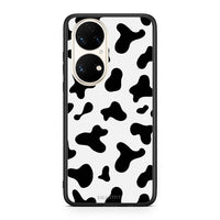 Thumbnail for Huawei P50 Cow Print θήκη από τη Smartfits με σχέδιο στο πίσω μέρος και μαύρο περίβλημα | Smartphone case with colorful back and black bezels by Smartfits