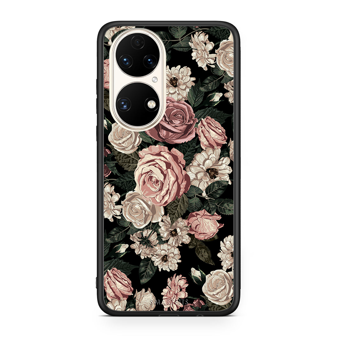4 - Huawei P50 Wild Roses Flower case, cover, bumper