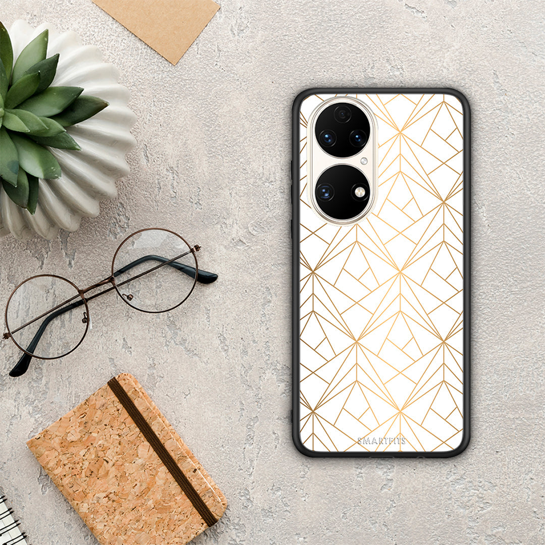 Geometric Luxury White - Huawei P50 θήκη