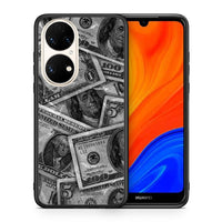 Thumbnail for Θήκη Huawei P50 Money Dollars από τη Smartfits με σχέδιο στο πίσω μέρος και μαύρο περίβλημα | Huawei P50 Money Dollars case with colorful back and black bezels