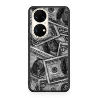 Thumbnail for Huawei P50 Money Dollars θήκη από τη Smartfits με σχέδιο στο πίσω μέρος και μαύρο περίβλημα | Smartphone case with colorful back and black bezels by Smartfits