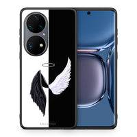 Thumbnail for Θήκη Huawei P50 Pro Angels Demons από τη Smartfits με σχέδιο στο πίσω μέρος και μαύρο περίβλημα | Huawei P50 Pro Angels Demons case with colorful back and black bezels