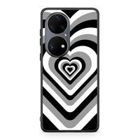 Thumbnail for Huawei P50 Pro Black Hearts θήκη από τη Smartfits με σχέδιο στο πίσω μέρος και μαύρο περίβλημα | Smartphone case with colorful back and black bezels by Smartfits