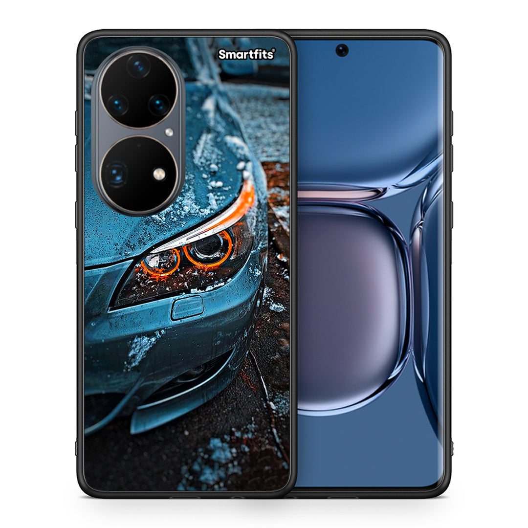 Θήκη Huawei P50 Pro Bmw E60 από τη Smartfits με σχέδιο στο πίσω μέρος και μαύρο περίβλημα | Huawei P50 Pro Bmw E60 case with colorful back and black bezels