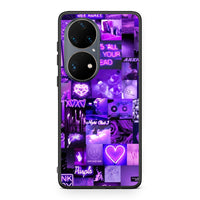 Thumbnail for Huawei P50 Pro Collage Stay Wild Θήκη Αγίου Βαλεντίνου από τη Smartfits με σχέδιο στο πίσω μέρος και μαύρο περίβλημα | Smartphone case with colorful back and black bezels by Smartfits