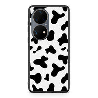 Thumbnail for Huawei P50 Pro Cow Print θήκη από τη Smartfits με σχέδιο στο πίσω μέρος και μαύρο περίβλημα | Smartphone case with colorful back and black bezels by Smartfits