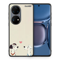 Thumbnail for Θήκη Huawei P50 Pro Dalmatians Love από τη Smartfits με σχέδιο στο πίσω μέρος και μαύρο περίβλημα | Huawei P50 Pro Dalmatians Love case with colorful back and black bezels