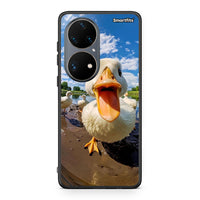 Thumbnail for Huawei P50 Pro Duck Face θήκη από τη Smartfits με σχέδιο στο πίσω μέρος και μαύρο περίβλημα | Smartphone case with colorful back and black bezels by Smartfits