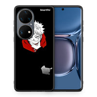 Thumbnail for Θήκη Huawei P50 Pro Itadori Anime από τη Smartfits με σχέδιο στο πίσω μέρος και μαύρο περίβλημα | Huawei P50 Pro Itadori Anime case with colorful back and black bezels