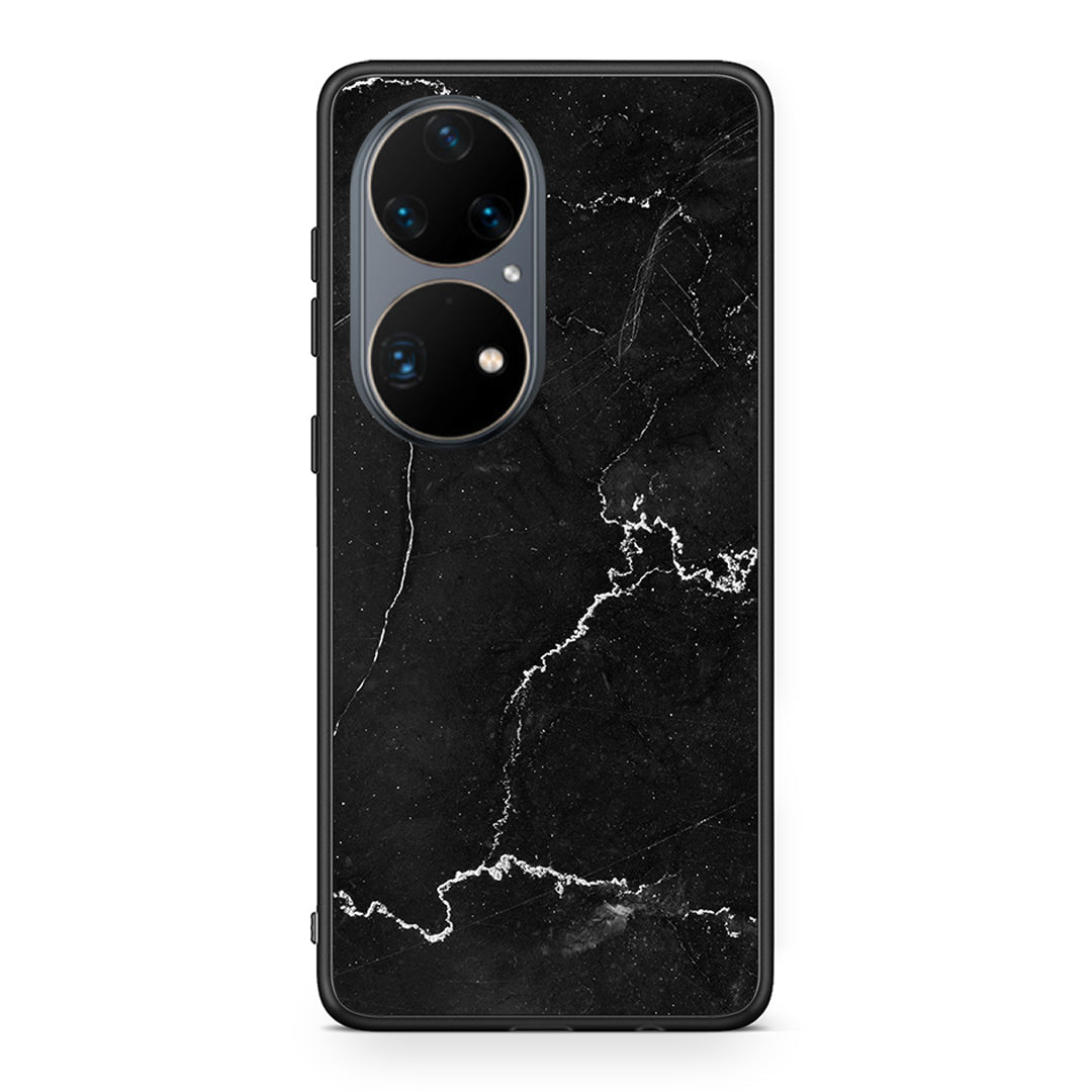 Huawei P50 Pro Marble Black θήκη από τη Smartfits με σχέδιο στο πίσω μέρος και μαύρο περίβλημα | Smartphone case with colorful back and black bezels by Smartfits