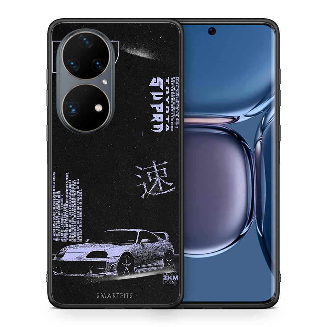 Θήκη Αγίου Βαλεντίνου Huawei P50 Pro Tokyo Drift από τη Smartfits με σχέδιο στο πίσω μέρος και μαύρο περίβλημα | Huawei P50 Pro Tokyo Drift case with colorful back and black bezels