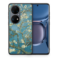 Thumbnail for Θήκη Huawei P50 Pro White Blossoms από τη Smartfits με σχέδιο στο πίσω μέρος και μαύρο περίβλημα | Huawei P50 Pro White Blossoms case with colorful back and black bezels