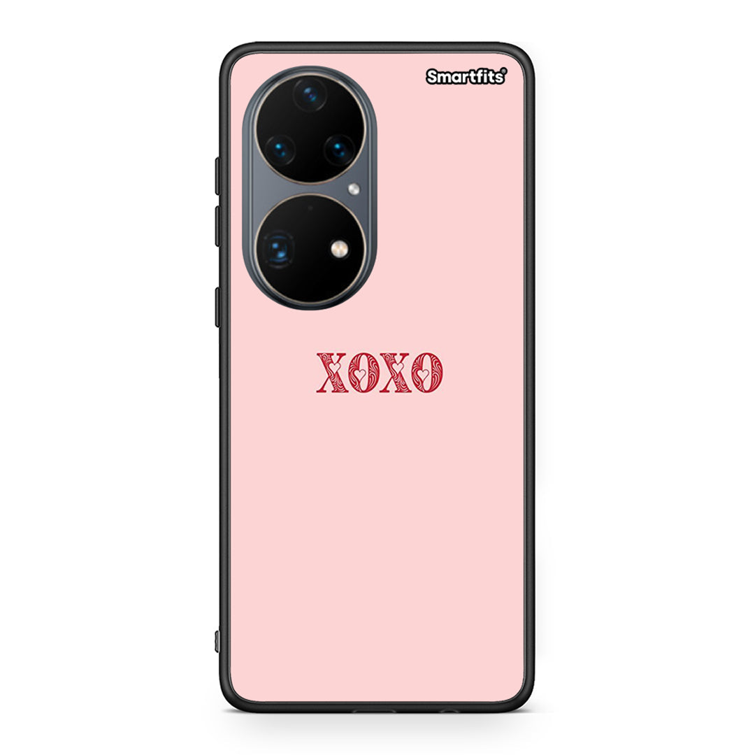 Huawei P50 Pro XOXO Love θήκη από τη Smartfits με σχέδιο στο πίσω μέρος και μαύρο περίβλημα | Smartphone case with colorful back and black bezels by Smartfits