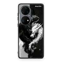 Thumbnail for Huawei P50 Pro Yin Yang Θήκη από τη Smartfits με σχέδιο στο πίσω μέρος και μαύρο περίβλημα | Smartphone case with colorful back and black bezels by Smartfits