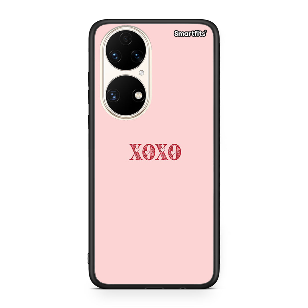 Huawei P50 XOXO Love θήκη από τη Smartfits με σχέδιο στο πίσω μέρος και μαύρο περίβλημα | Smartphone case with colorful back and black bezels by Smartfits