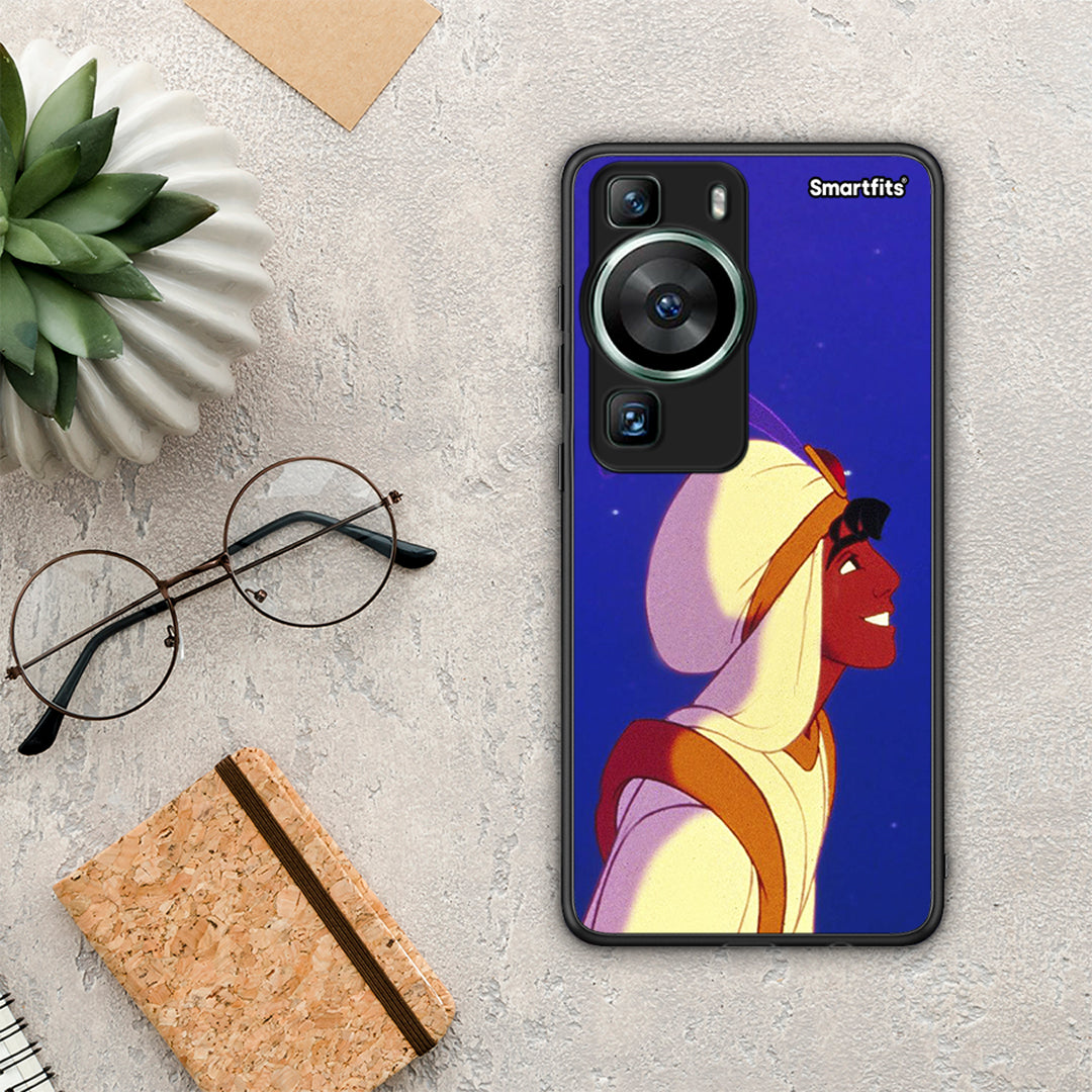 Θήκη Huawei P60 Alladin And Jasmine Love 1 από τη Smartfits με σχέδιο στο πίσω μέρος και μαύρο περίβλημα | Huawei P60 Alladin And Jasmine Love 1 Case with Colorful Back and Black Bezels