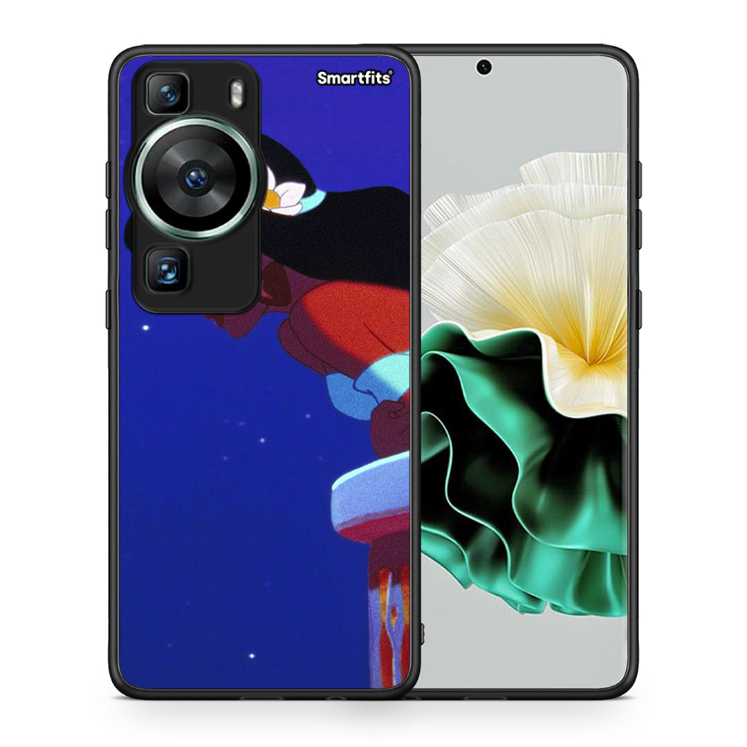 Θήκη Huawei P60 Alladin And Jasmine Love 2 από τη Smartfits με σχέδιο στο πίσω μέρος και μαύρο περίβλημα | Huawei P60 Alladin And Jasmine Love 2 Case with Colorful Back and Black Bezels