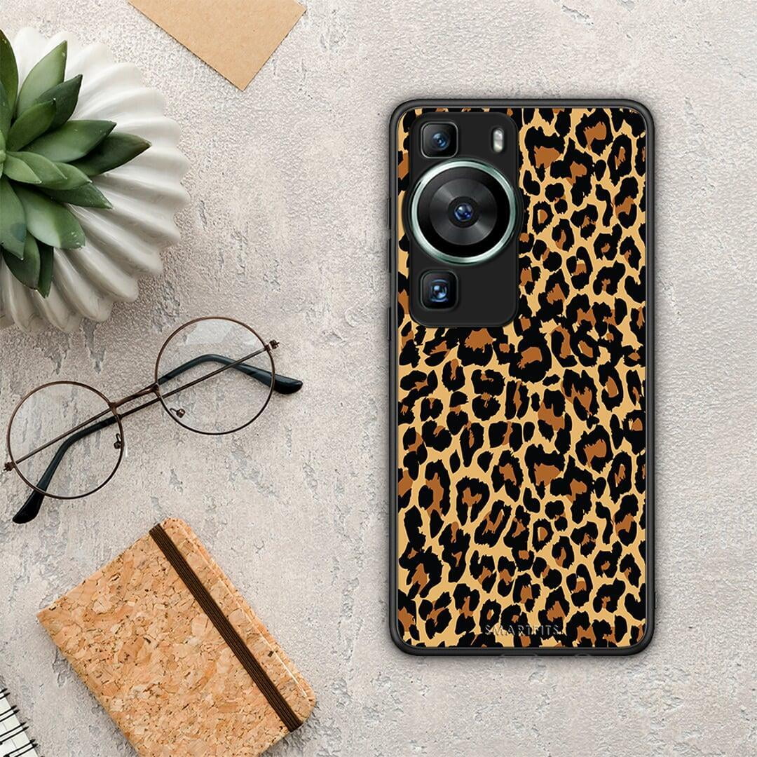 Θήκη Huawei P60 Animal Leopard από τη Smartfits με σχέδιο στο πίσω μέρος και μαύρο περίβλημα | Huawei P60 Animal Leopard Case with Colorful Back and Black Bezels