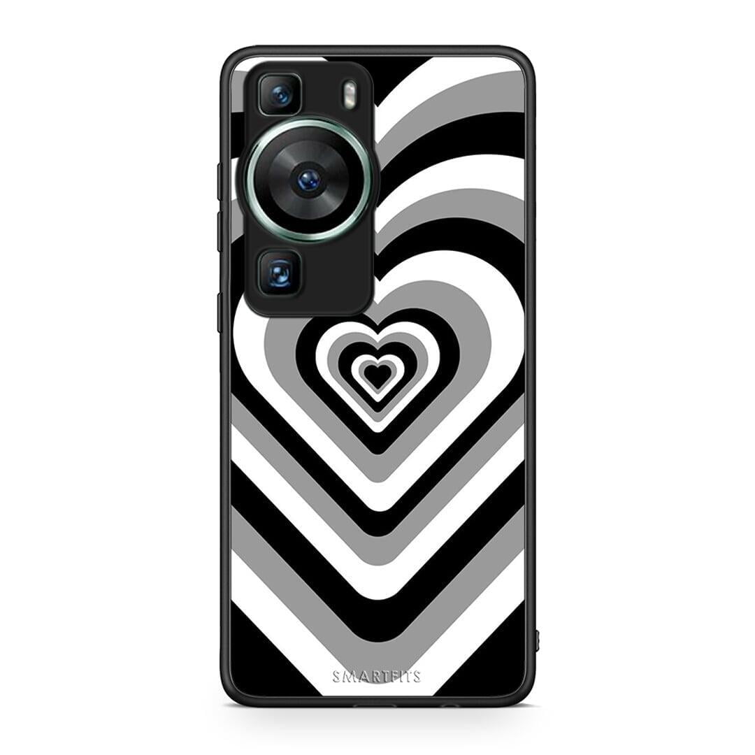 Θήκη Huawei P60 Black Hearts από τη Smartfits με σχέδιο στο πίσω μέρος και μαύρο περίβλημα | Huawei P60 Black Hearts Case with Colorful Back and Black Bezels