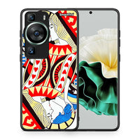 Thumbnail for Θήκη Huawei P60 Card Love από τη Smartfits με σχέδιο στο πίσω μέρος και μαύρο περίβλημα | Huawei P60 Card Love Case with Colorful Back and Black Bezels
