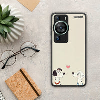 Thumbnail for Θήκη Huawei P60 Dalmatians Love από τη Smartfits με σχέδιο στο πίσω μέρος και μαύρο περίβλημα | Huawei P60 Dalmatians Love Case with Colorful Back and Black Bezels