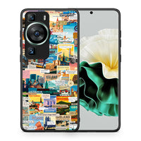Thumbnail for Θήκη Huawei P60 Live To Travel από τη Smartfits με σχέδιο στο πίσω μέρος και μαύρο περίβλημα | Huawei P60 Live To Travel Case with Colorful Back and Black Bezels