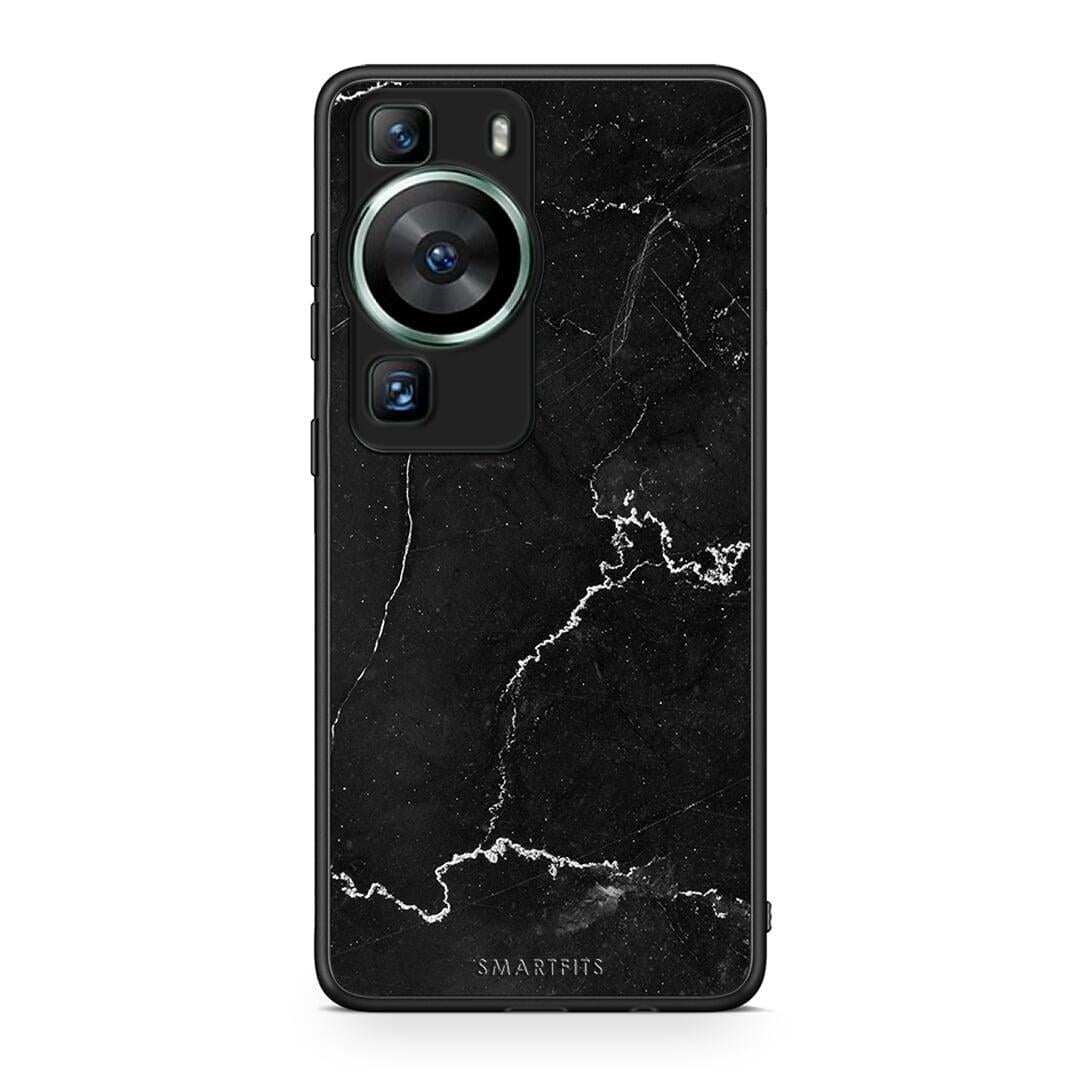 Θήκη Huawei P60 Marble Black από τη Smartfits με σχέδιο στο πίσω μέρος και μαύρο περίβλημα | Huawei P60 Marble Black Case with Colorful Back and Black Bezels