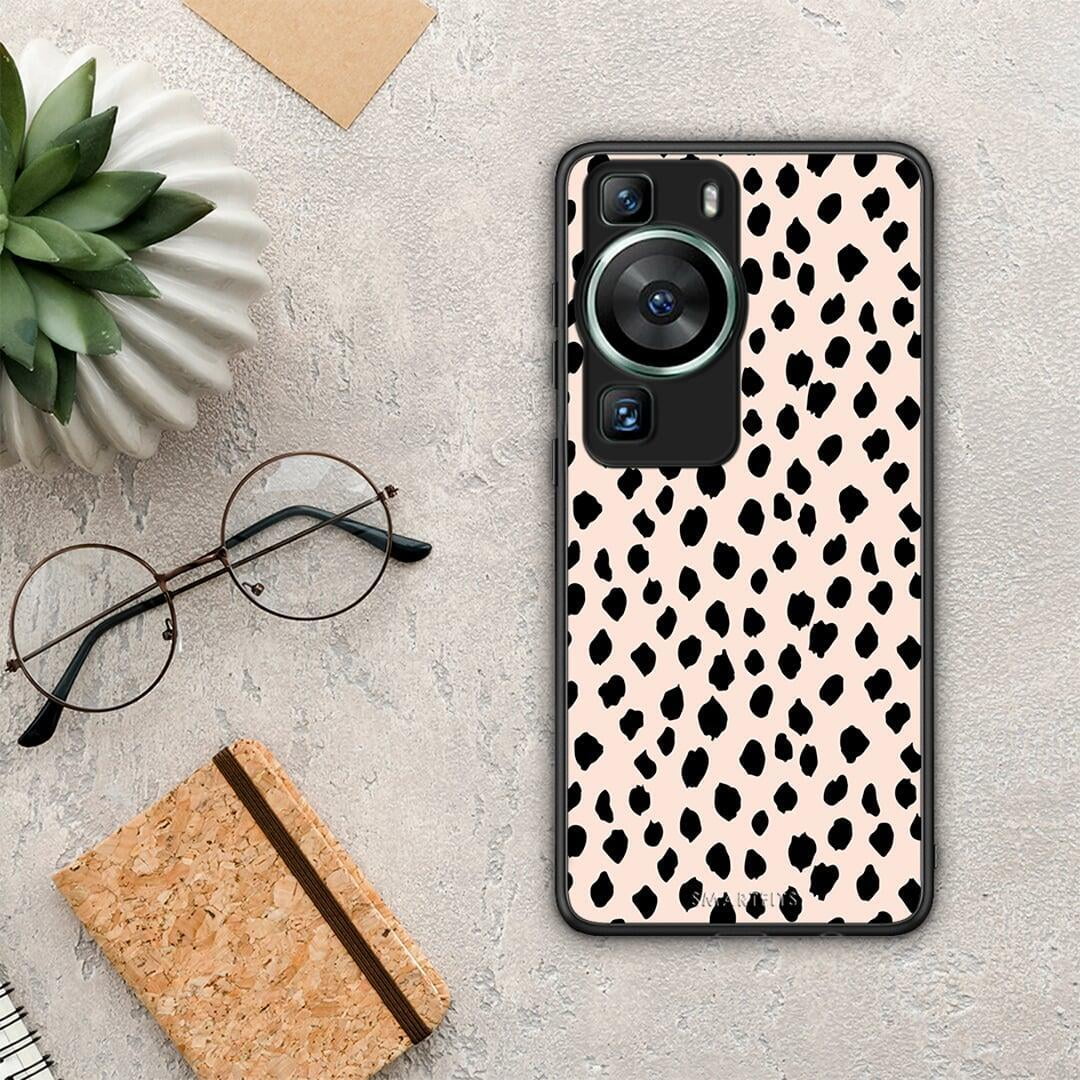 Θήκη Huawei P60 New Polka Dots από τη Smartfits με σχέδιο στο πίσω μέρος και μαύρο περίβλημα | Huawei P60 New Polka Dots Case with Colorful Back and Black Bezels