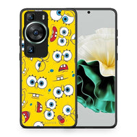 Thumbnail for Θήκη Huawei P60 PopArt Sponge από τη Smartfits με σχέδιο στο πίσω μέρος και μαύρο περίβλημα | Huawei P60 PopArt Sponge Case with Colorful Back and Black Bezels