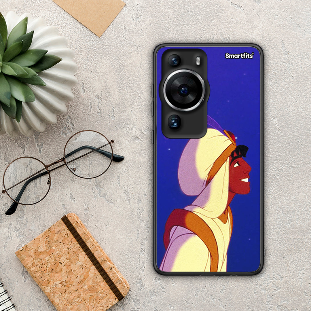 Θήκη Huawei P60 Pro Alladin And Jasmine Love 1 από τη Smartfits με σχέδιο στο πίσω μέρος και μαύρο περίβλημα | Huawei P60 Pro Alladin And Jasmine Love 1 Case with Colorful Back and Black Bezels