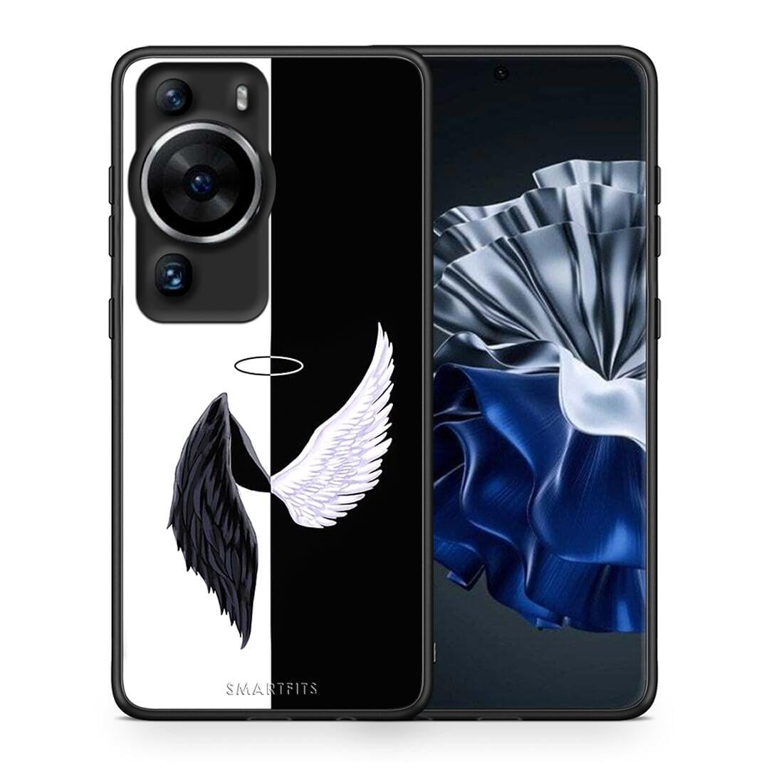 Θήκη Huawei P60 Pro Angels Demons από τη Smartfits με σχέδιο στο πίσω μέρος και μαύρο περίβλημα | Huawei P60 Pro Angels Demons Case with Colorful Back and Black Bezels