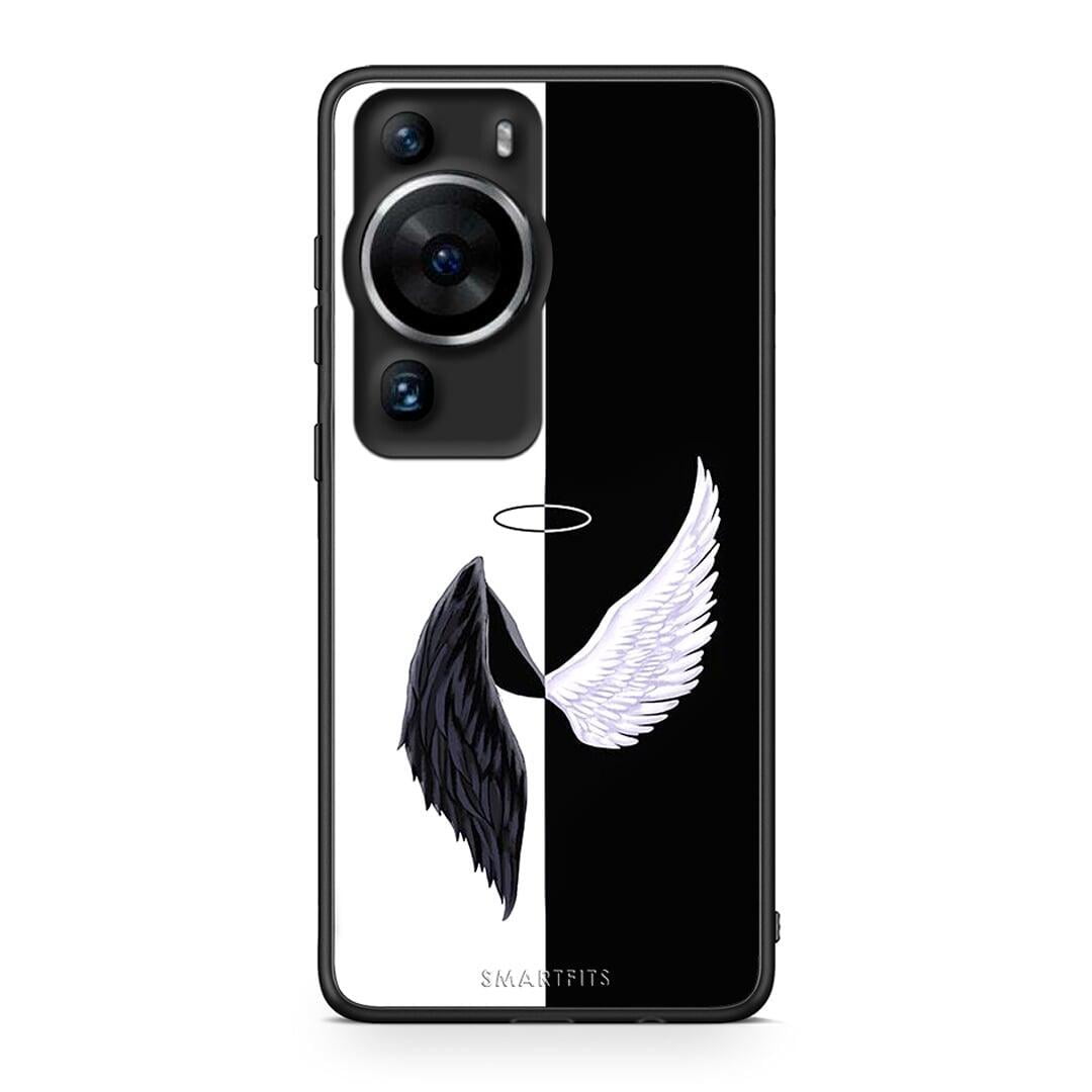 Θήκη Huawei P60 Pro Angels Demons από τη Smartfits με σχέδιο στο πίσω μέρος και μαύρο περίβλημα | Huawei P60 Pro Angels Demons Case with Colorful Back and Black Bezels