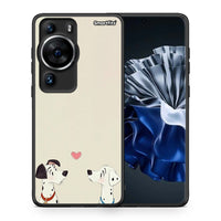 Thumbnail for Θήκη Huawei P60 Pro Dalmatians Love από τη Smartfits με σχέδιο στο πίσω μέρος και μαύρο περίβλημα | Huawei P60 Pro Dalmatians Love Case with Colorful Back and Black Bezels
