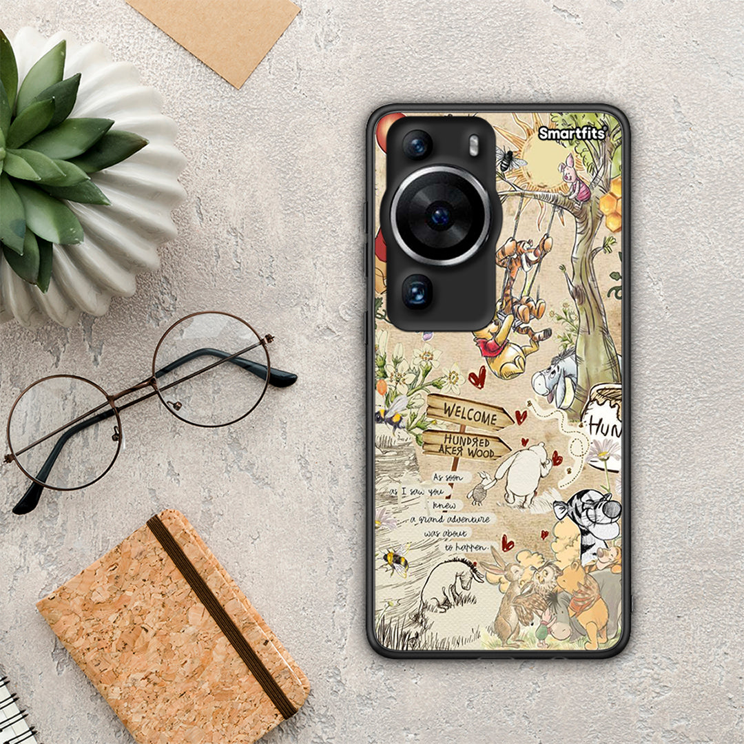 Θήκη Huawei P60 Pro Happy Friends από τη Smartfits με σχέδιο στο πίσω μέρος και μαύρο περίβλημα | Huawei P60 Pro Happy Friends Case with Colorful Back and Black Bezels