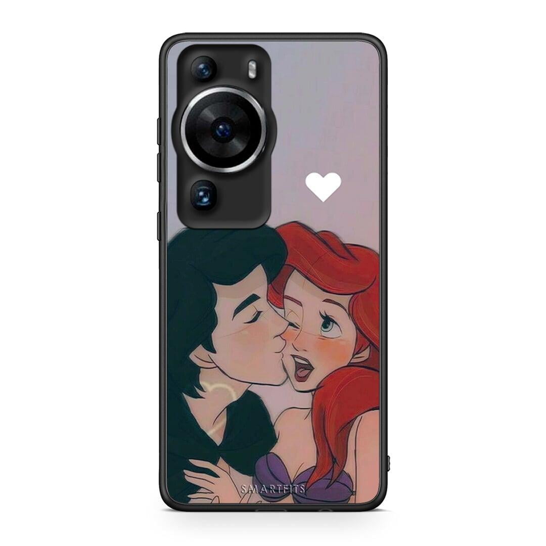 Θήκη Huawei P60 Pro Mermaid Couple από τη Smartfits με σχέδιο στο πίσω μέρος και μαύρο περίβλημα | Huawei P60 Pro Mermaid Couple Case with Colorful Back and Black Bezels