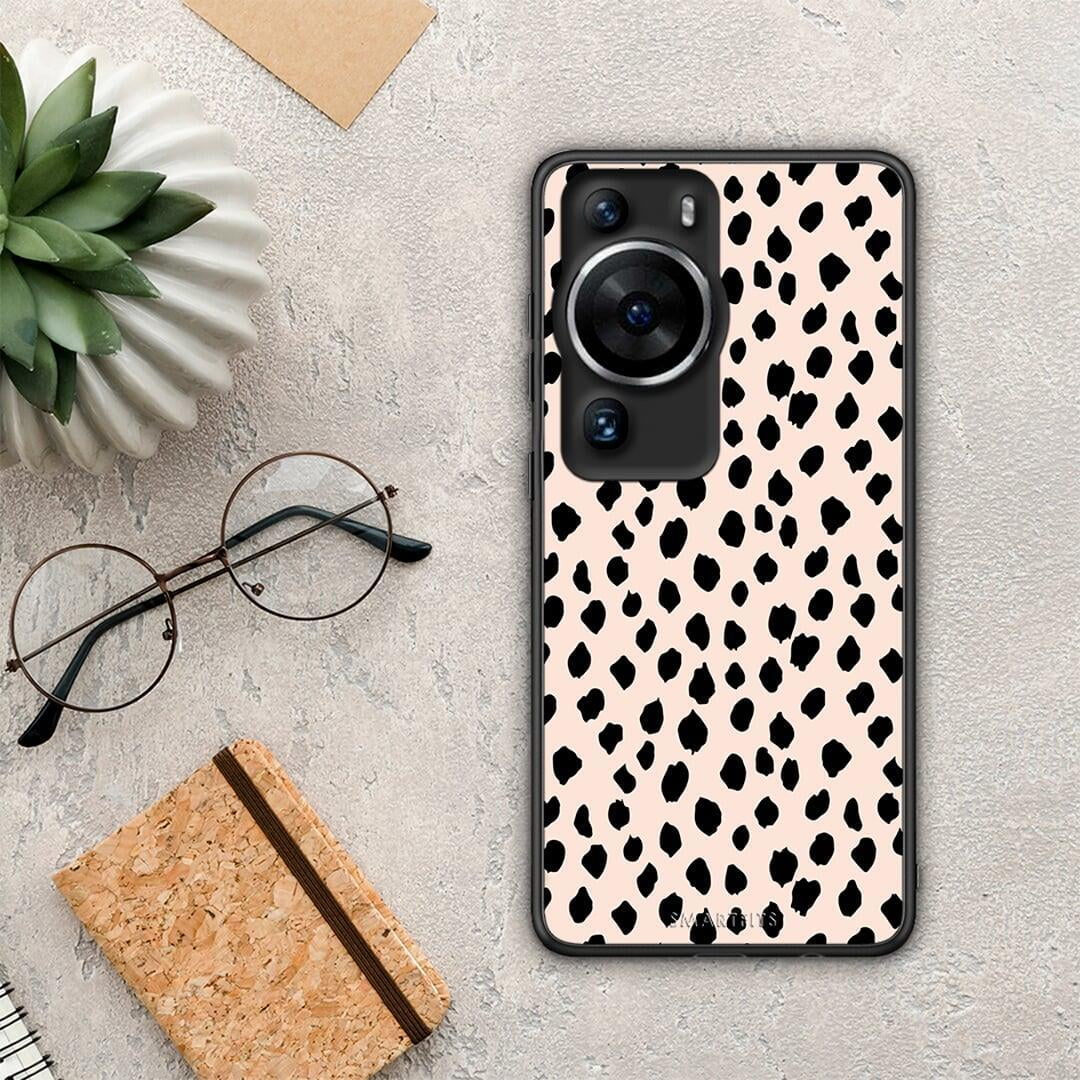 Θήκη Huawei P60 Pro New Polka Dots από τη Smartfits με σχέδιο στο πίσω μέρος και μαύρο περίβλημα | Huawei P60 Pro New Polka Dots Case with Colorful Back and Black Bezels