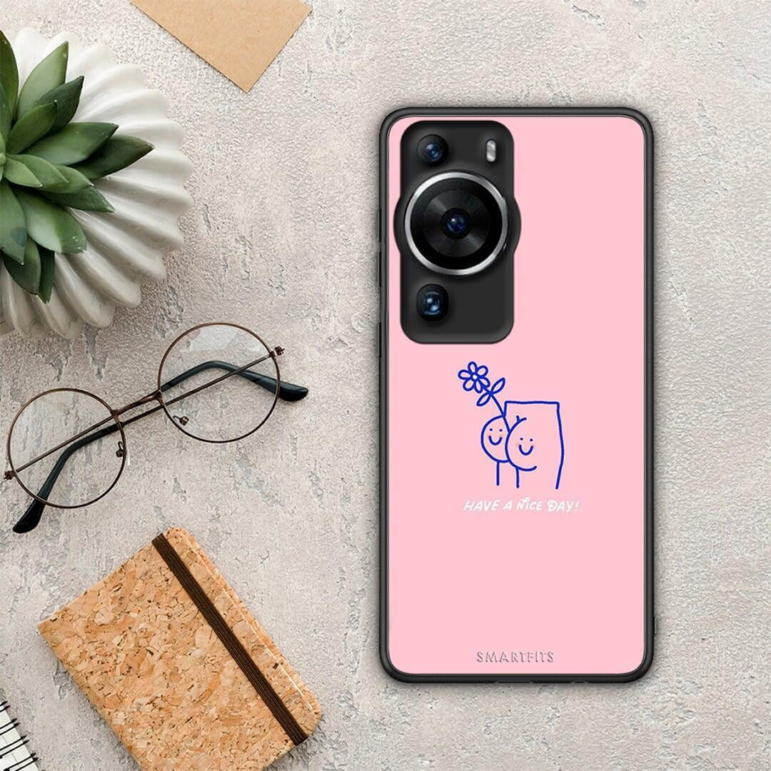 Θήκη Huawei P60 Pro Nice Day από τη Smartfits με σχέδιο στο πίσω μέρος και μαύρο περίβλημα | Huawei P60 Pro Nice Day Case with Colorful Back and Black Bezels