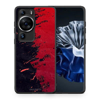Thumbnail for Θήκη Huawei P60 Pro Red Paint από τη Smartfits με σχέδιο στο πίσω μέρος και μαύρο περίβλημα | Huawei P60 Pro Red Paint Case with Colorful Back and Black Bezels
