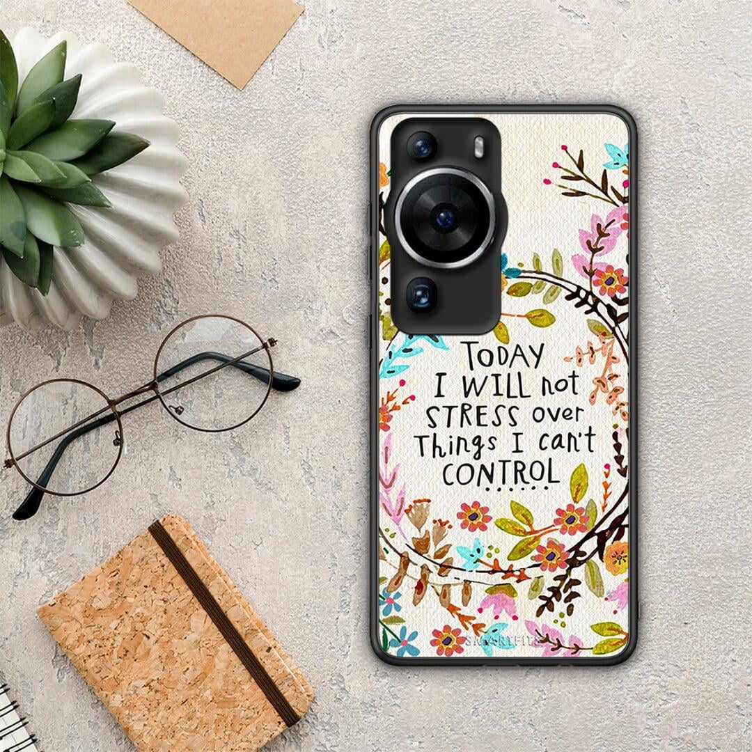 Θήκη Huawei P60 Pro Stress Over από τη Smartfits με σχέδιο στο πίσω μέρος και μαύρο περίβλημα | Huawei P60 Pro Stress Over Case with Colorful Back and Black Bezels