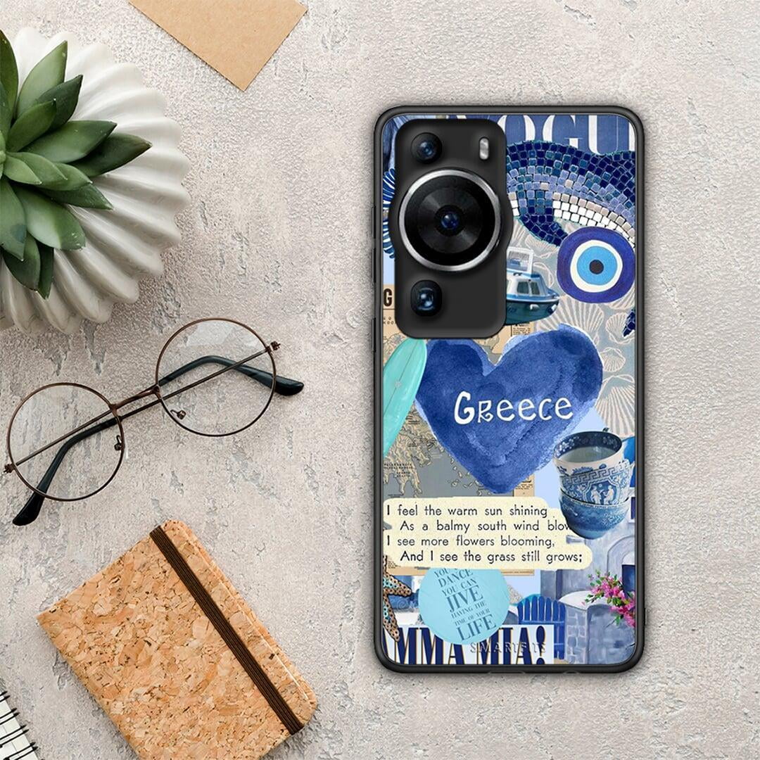 Θήκη Huawei P60 Pro Summer In Greece από τη Smartfits με σχέδιο στο πίσω μέρος και μαύρο περίβλημα | Huawei P60 Pro Summer In Greece Case with Colorful Back and Black Bezels