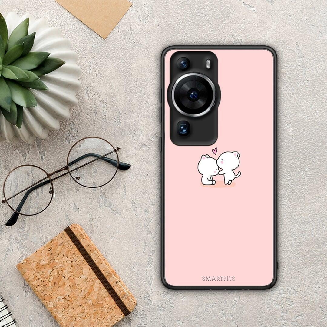 Θήκη Huawei P60 Pro Valentine Love από τη Smartfits με σχέδιο στο πίσω μέρος και μαύρο περίβλημα | Huawei P60 Pro Valentine Love Case with Colorful Back and Black Bezels