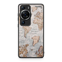 Thumbnail for Θήκη Huawei P60 Pro World Map από τη Smartfits με σχέδιο στο πίσω μέρος και μαύρο περίβλημα | Huawei P60 Pro World Map Case with Colorful Back and Black Bezels